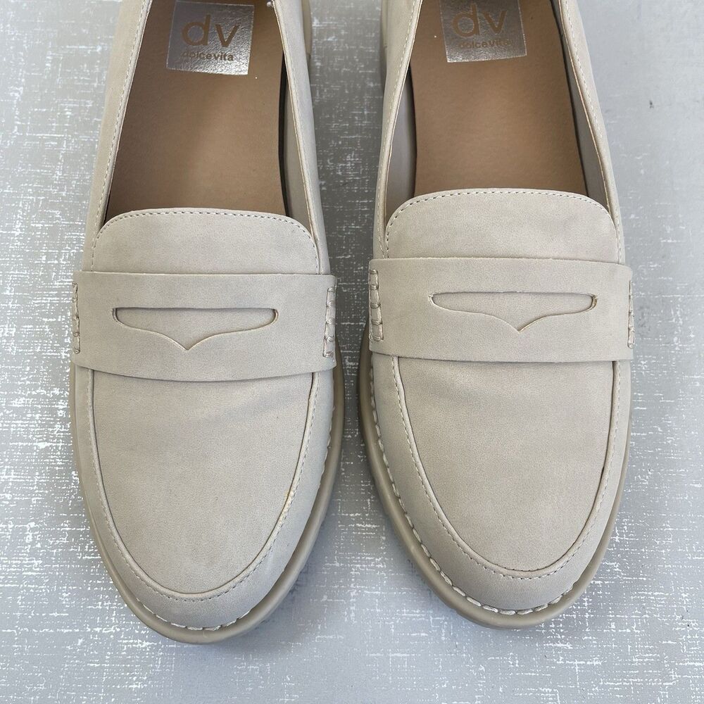 DV Dolce Vita Chunky Lug Sole Platform Loafers Sz 8.5 Comfort Preppy Shoes - Picture 3 of 13